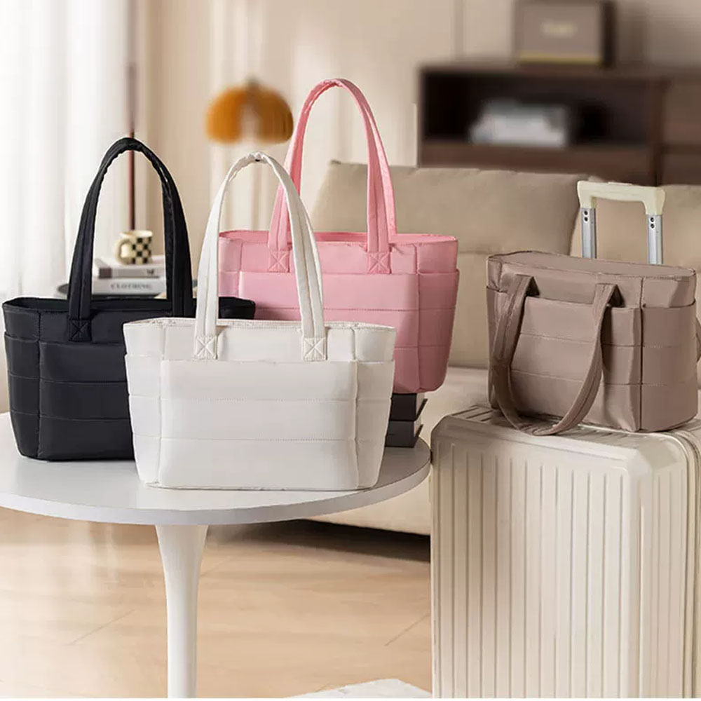 Yoga Fitness Bag - กระเป๋าถือสไตล์ใหม่, กระเป๋าถือผู้หญิงแบบควิลท์ความจุขนาดใหญ่, กระเป๋าเก็บของสำหรับโยคะและฟิตเนส, กระเป๋าสะพายไหล่น้ำหนักเบาสำหรับเดินทาง