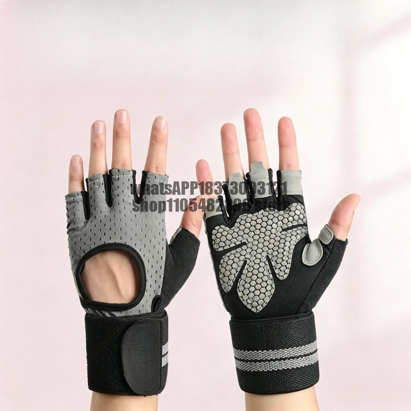 Yoga Fitness Spinning - ถุงมือฟิตเนสสำหรับผู้หญิง อุปกรณ์ฝึกซ้อมกีฬา ที่ป้องกันข้อมือแบบบาง ครึ่งนิ้ว อุปกรณ์โยคะ จักรยานปั่นออกกำลังกาย