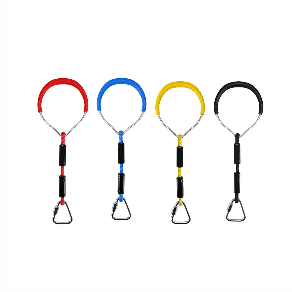 Gymnastics Rings - ห่วงปีนป่ายสำหรับเด็ก 2 ชิ้น สีสันสดใส พื้นผิวเรียบเนียน รับน้ำหนักได้