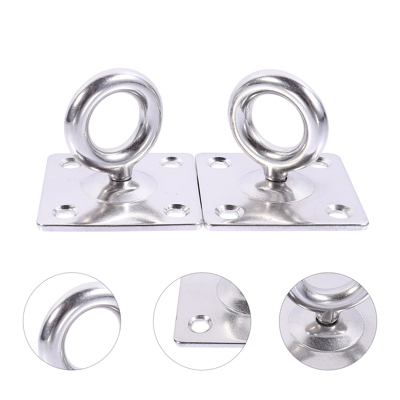 Gymnastics Rings - ตะขอแขวนเพดานสแตนเลส M8 2 ชิ้น แผ่นยึดแบบหนา สำหรับห่วงยิมนาสติก