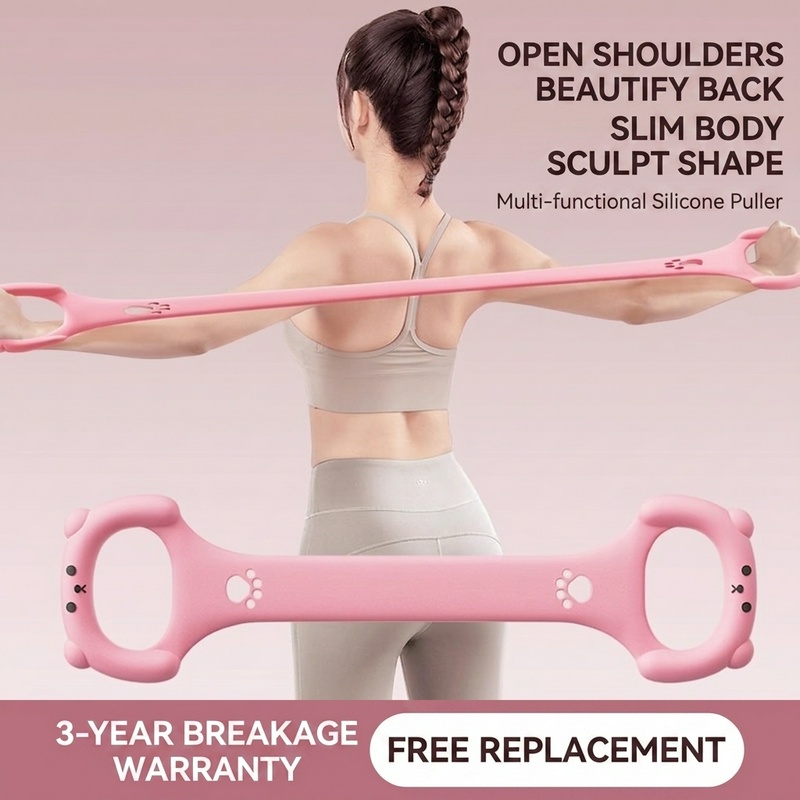 Yoga Fitness Resiliation - อุปกรณ์ขยายหน้าอกซิลิโคน 40 ปอนด์ ทนทาน ป้องกันการแตกหัก สำหรับโยคะ
