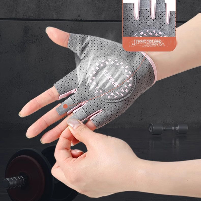 ถุงมือฟิตเนสแบบครึ่งนิ้วสำหรับ - Yoga Fitness Spinning บทวิจารณ์และราคา