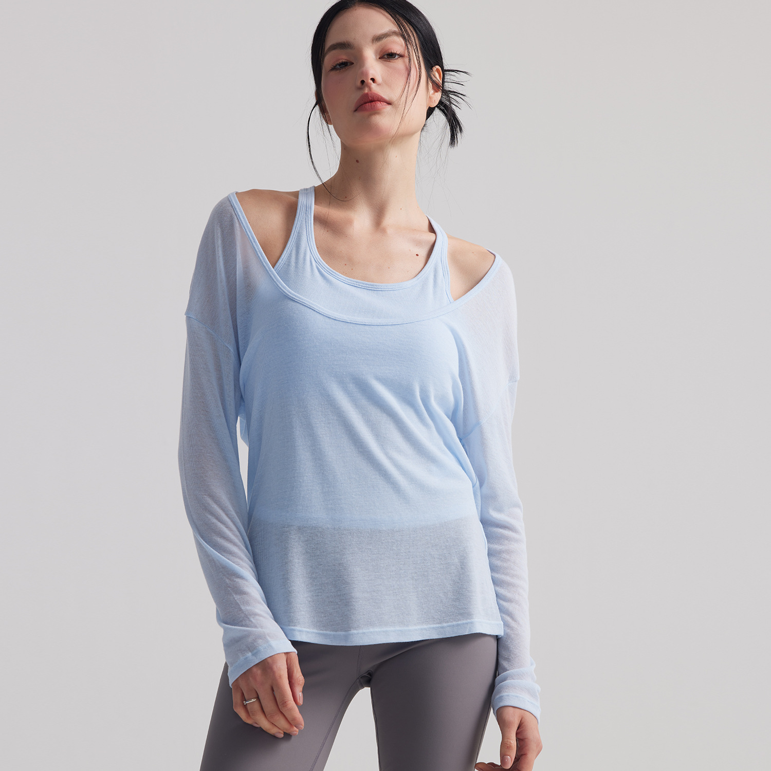 เสื้อคลุมโยคะแขนยาวสำหรับผู้หญ - Yoga Fitness Outfit บทวิจารณ์และราคา