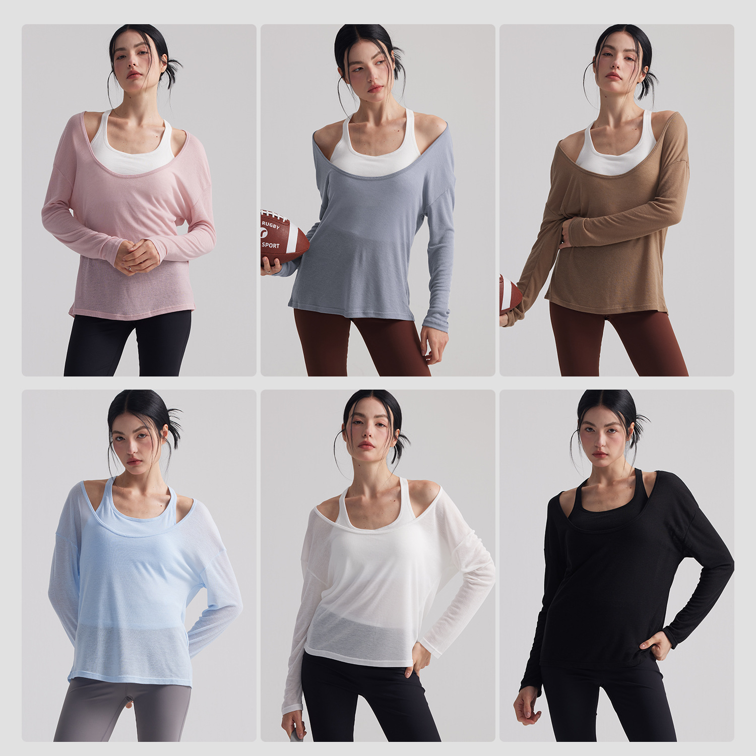 เสื้อคลุมโยคะแขนยาวสำหรับผู้หญ - Yoga Fitness Outfit บทวิจารณ์และราคา