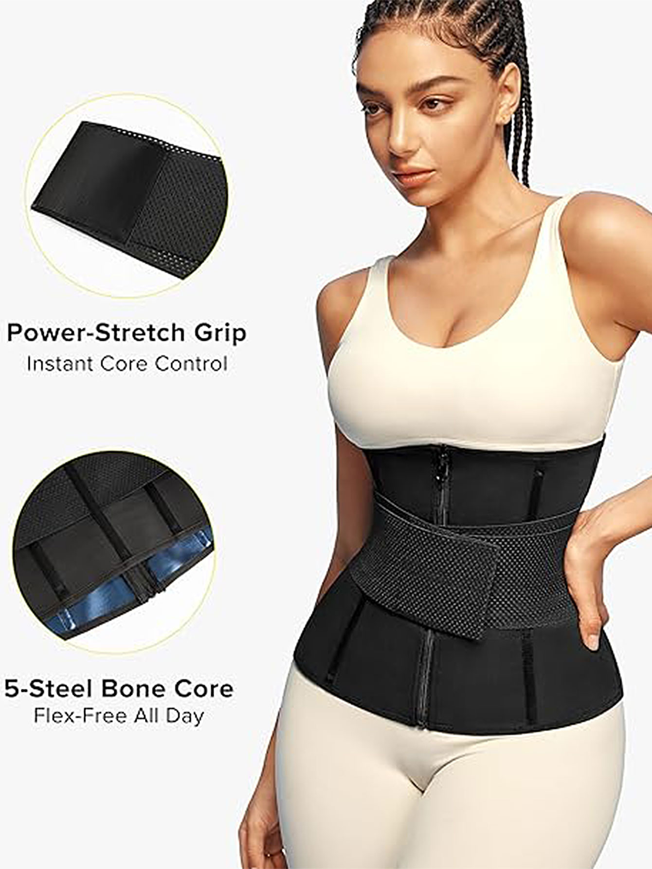 เข็มขัดรัดเอวซาวน่าสำหรับผู้หญ - Waist Trainer Women บทวิจารณ์และราคา